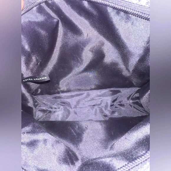 Estee Lauder Cosmetic Makeup Bag Zipper Pouch Travel Purple Snakeskin. - Picture 5 of 5